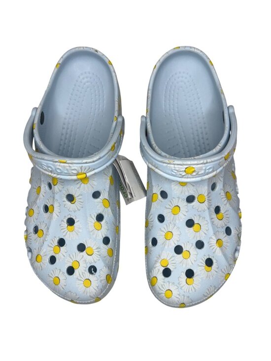 Crocs Baya Floral Clogs Men Size 13 Blue Yellow Lightweight Comfort Slip On main image 5
